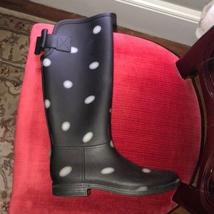 Polka dot rain boots size 9